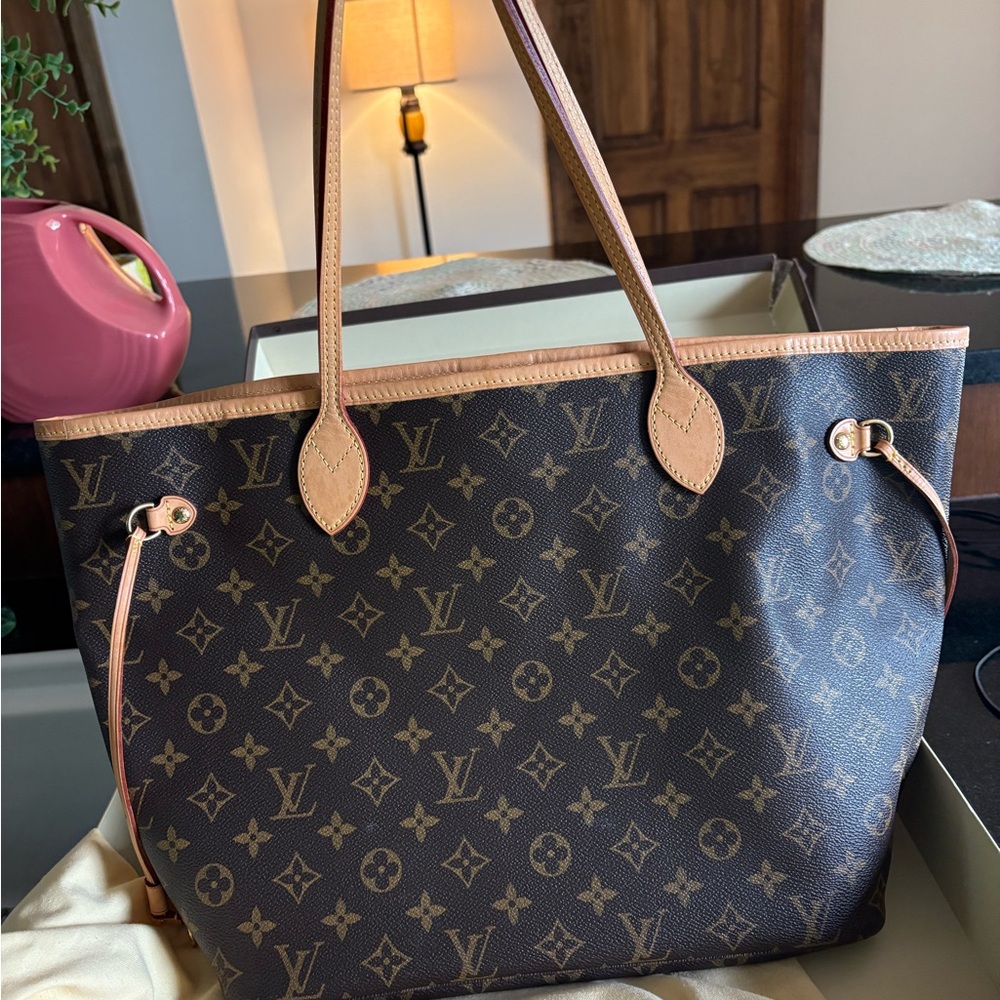 Louis Vuitton Brown and Tan Tote Bag with Monogram